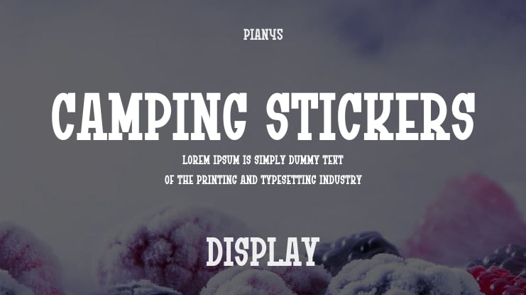 Camping Stickers Font