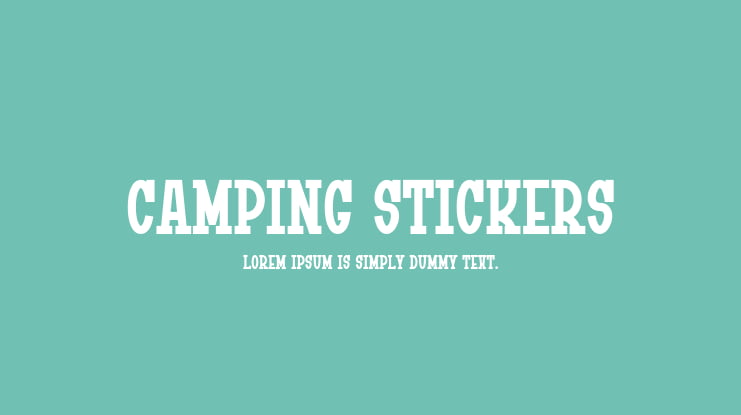 Camping Stickers Font