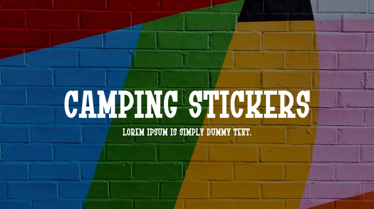 Camping Stickers Font