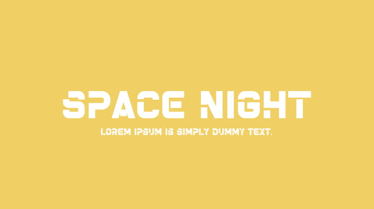 Space Night Font