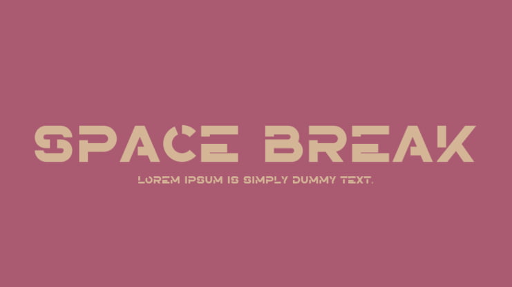 Space Break Font