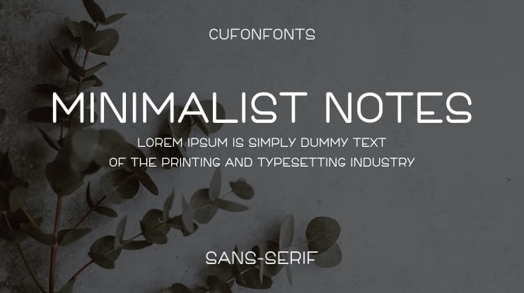 Minimalist Notes Font