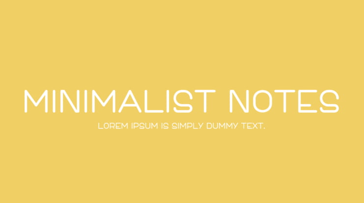 Minimalist Notes Font