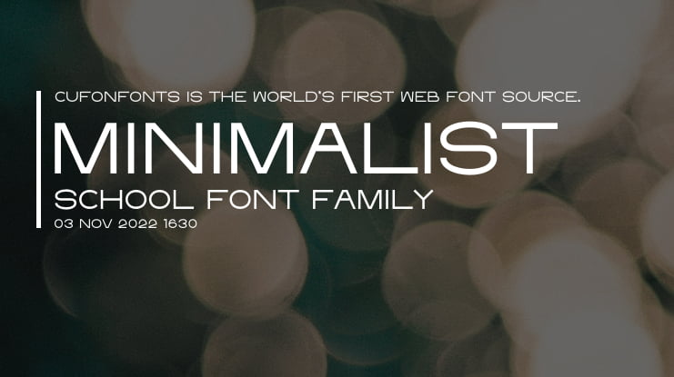 Minimalist School Font