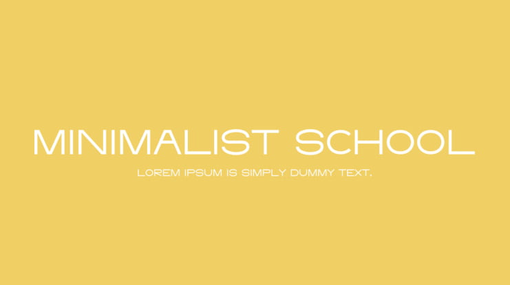 Minimalist School Font