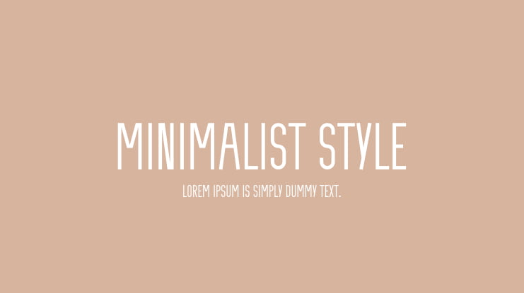 Minimalist Style Font