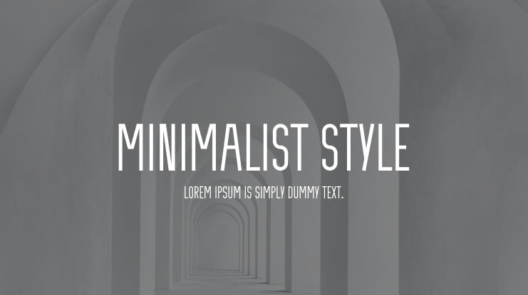 Minimalist Style Font