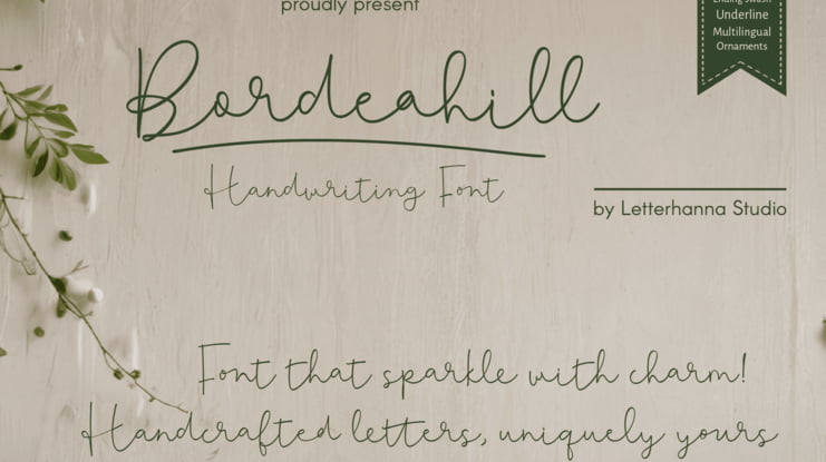 Bordeahill Free Font Family