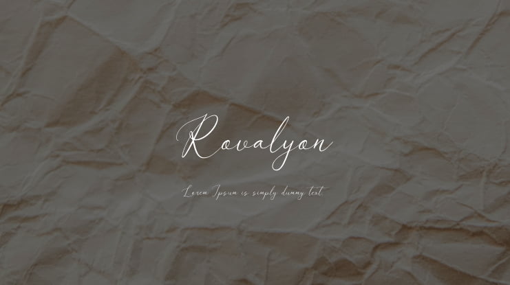 Rovalyon Font