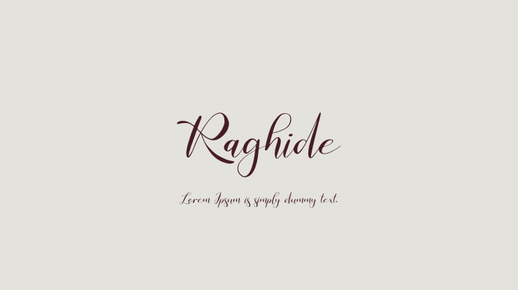 Raghide Font