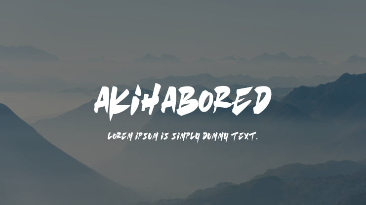 Akihabored Font