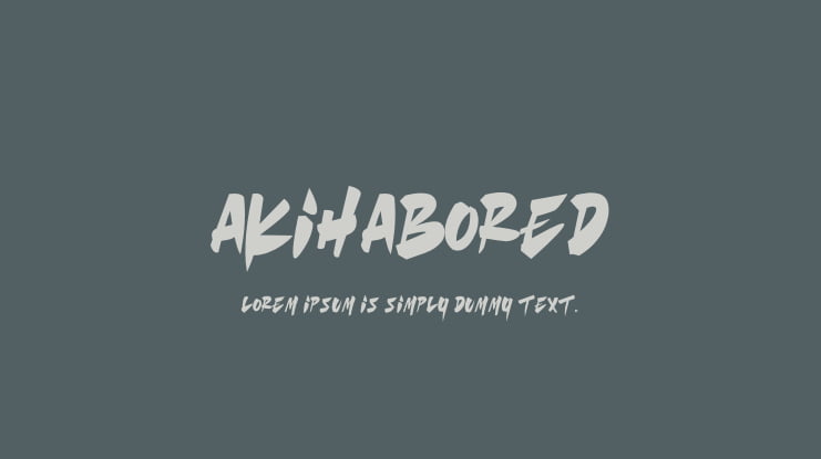 Akihabored Font