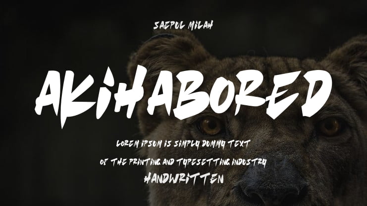 Akihabored Font