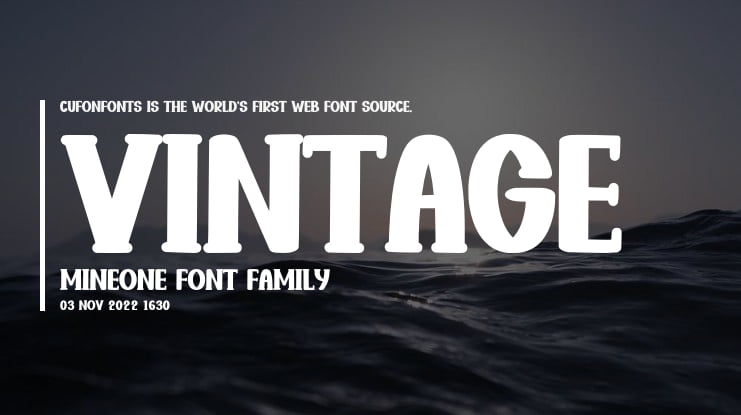 Vintage Mineone Font