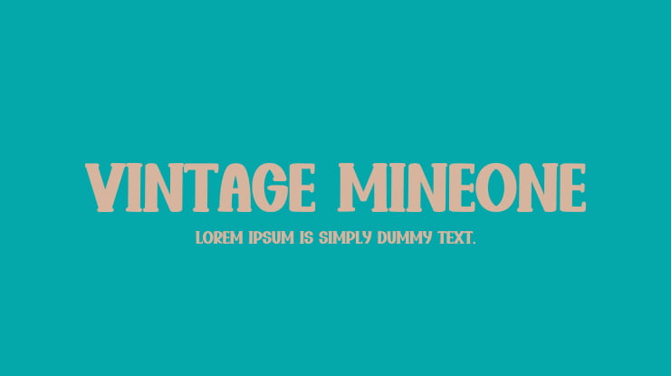 Vintage Mineone Font