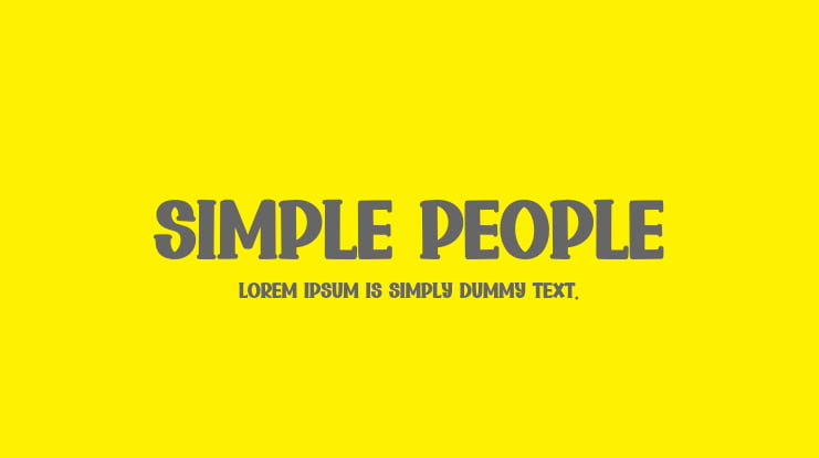 Simple People Font