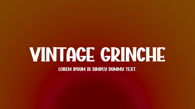 Vintage Grinche Font