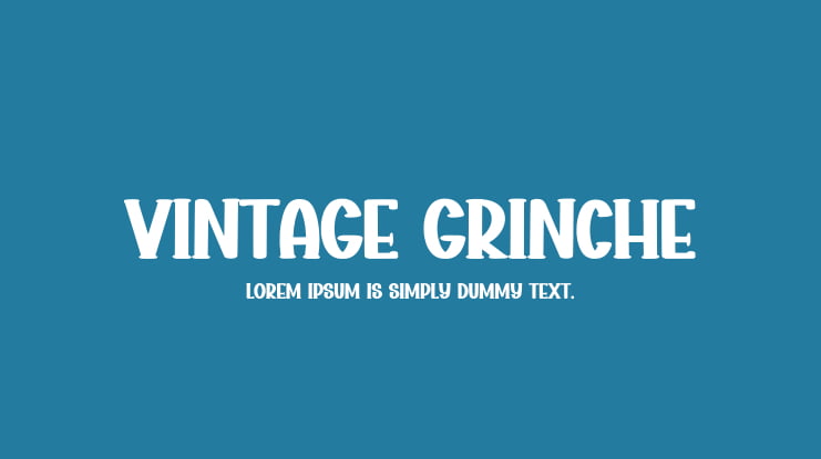 Vintage Grinche Font