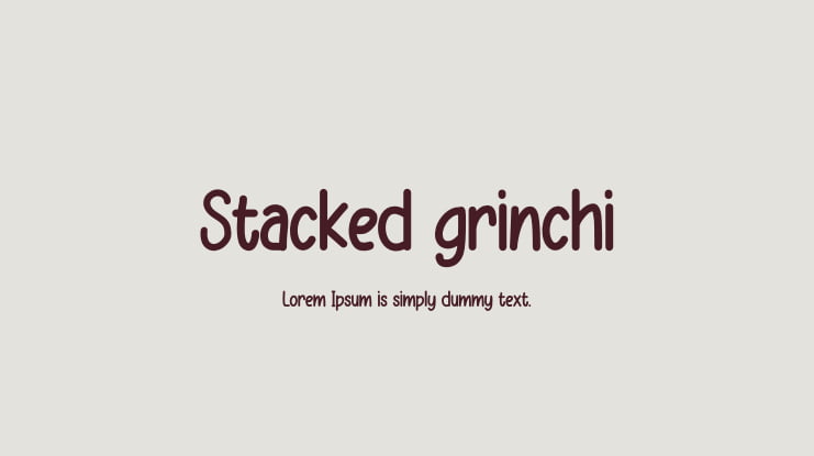 Stacked grinchi Font