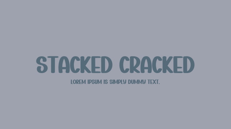 Stacked Cracked Font