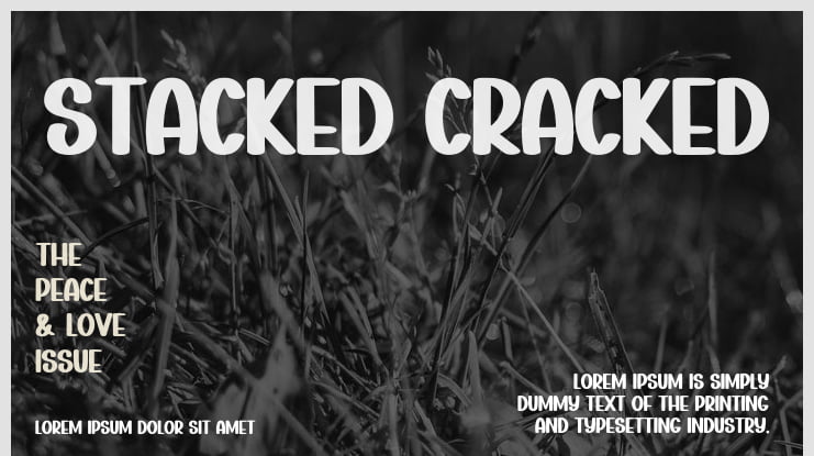 Stacked Cracked Font