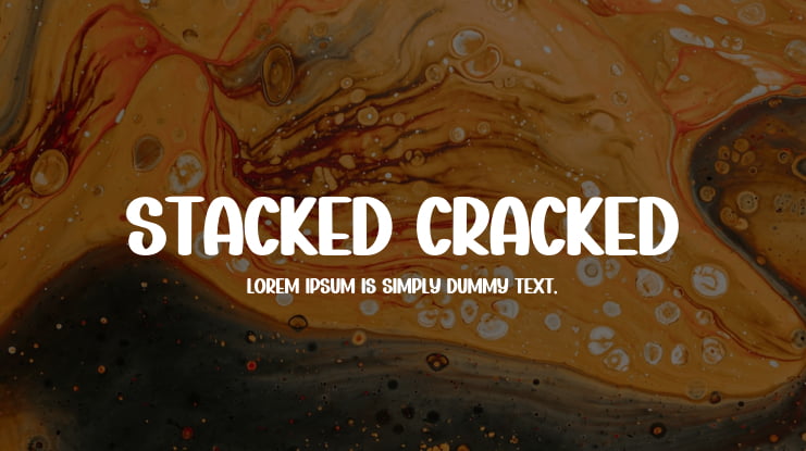 Stacked Cracked Font