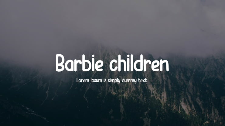 Barbie children Font