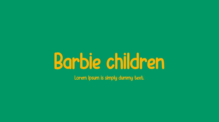 Barbie children Font