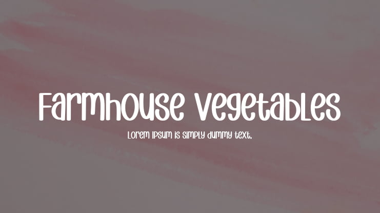 Farmhouse Vegetables Font