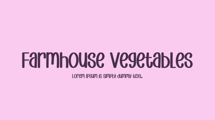 Farmhouse Vegetables Font