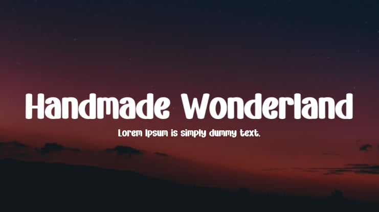 Handmade Wonderland Font