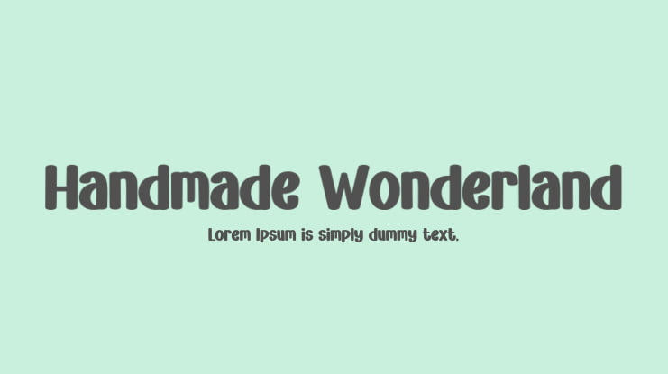 Handmade Wonderland Font