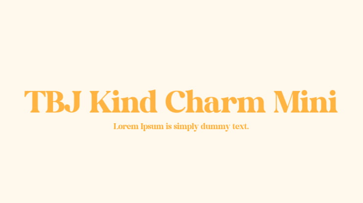 TBJ Kind Charm Mini Font