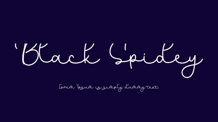 Black Spidey Font