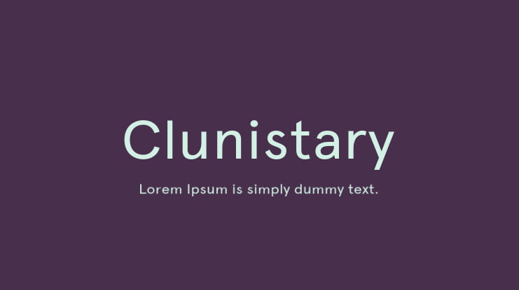 Clunistary Font Family