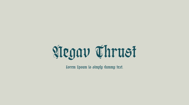 Negav Thrust Font