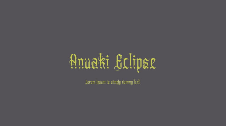 Anuaki Eclipse Font