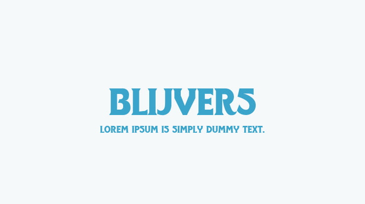 Blijvers Font