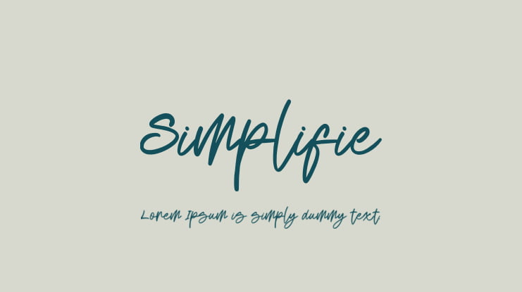 Simplifie Font