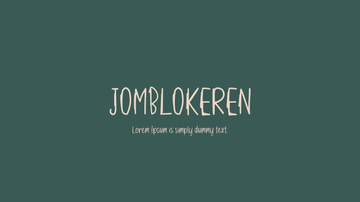 JOMBLOKEREN Font