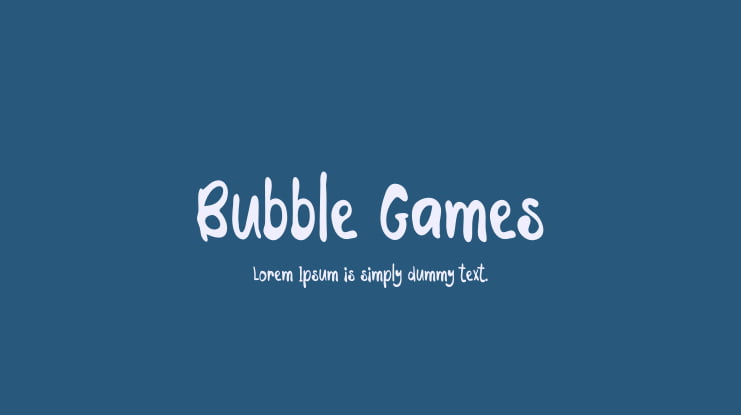 Bubble Games Font