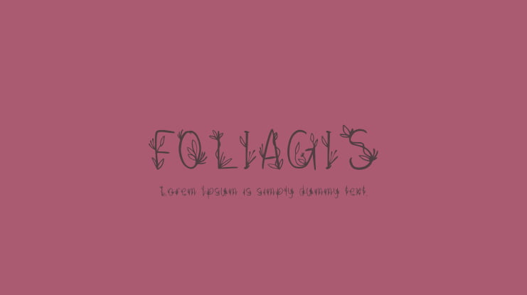 FOLIAGIS Font