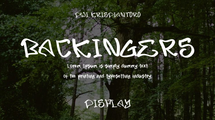 BACKINGERS Font