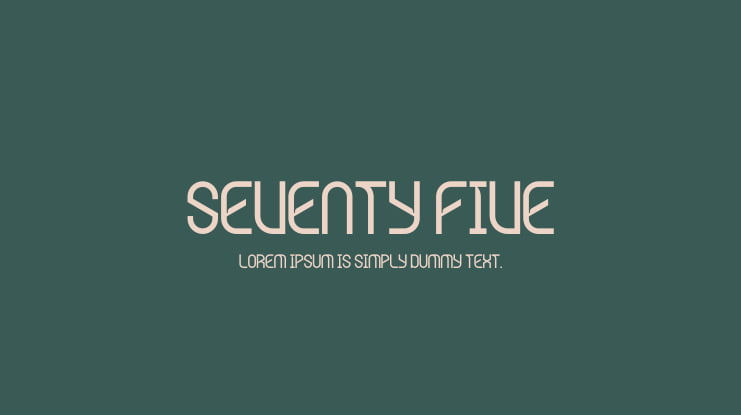 Seventy Five Font