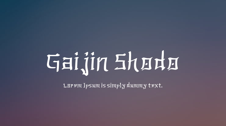 Gaijin Shodo Font