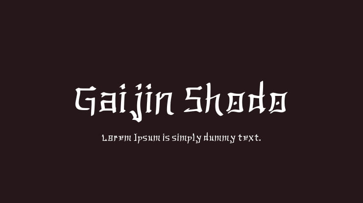 Gaijin Shodo Font