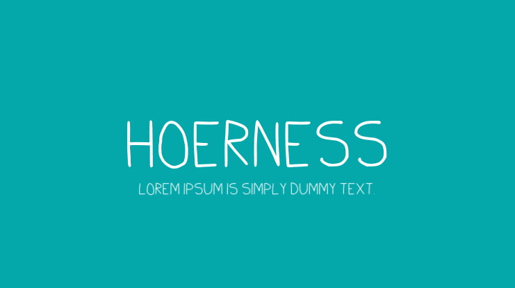 Hoerness Font