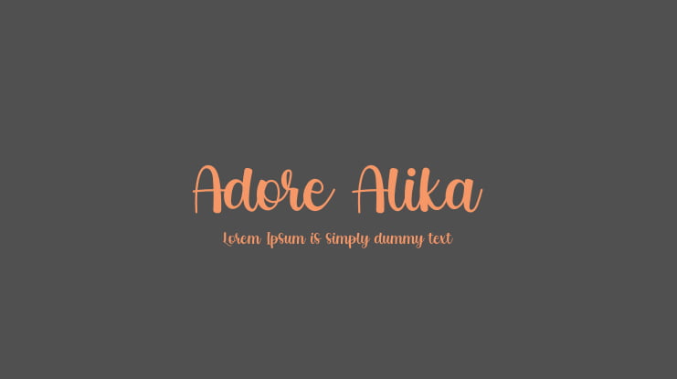 Adore Alika Font