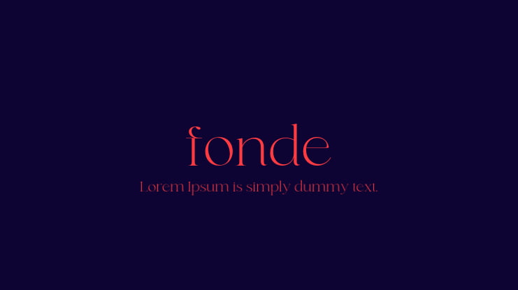 fonde Font