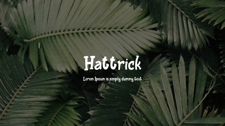 Hattrick Font